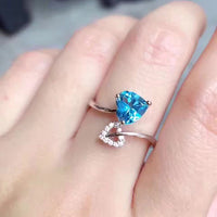 Sapphire ring and inlaid ring