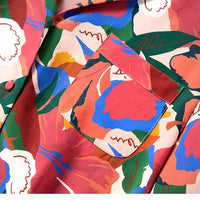 Simple Floral Silk Print Shirt