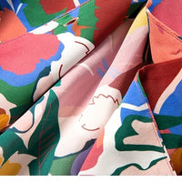 Simple Floral Silk Print Shirt