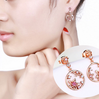 Butterfly colored gold earrings jewelry