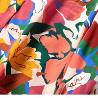 Simple Floral Silk Print Shirt