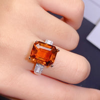 Large Grain Natural Citrine Ring