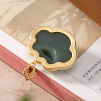 S925 Sterling Silver Ancient Gold-plated Long Life Lady Pendant