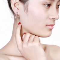 Butterfly colored gold earrings jewelry