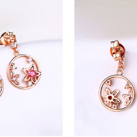 Butterfly colored gold earrings jewelry