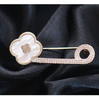 Grass Brooch Stone Inlaid Cardigan Pin