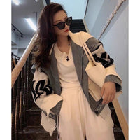 Women's Knitted Stitching Denim Jacket