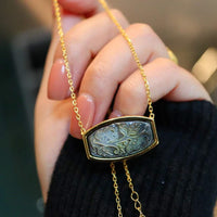 S925 Silver Tural Deep Sea Black shell Women's Pendant