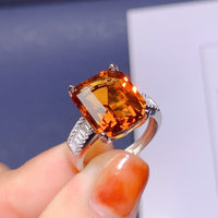 Large Grain Natural Citrine Ring