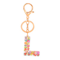 Resin 26 English letters keychain