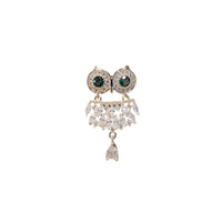 Owl Imitation Crystal Brooch Personalized Cardigan Pin