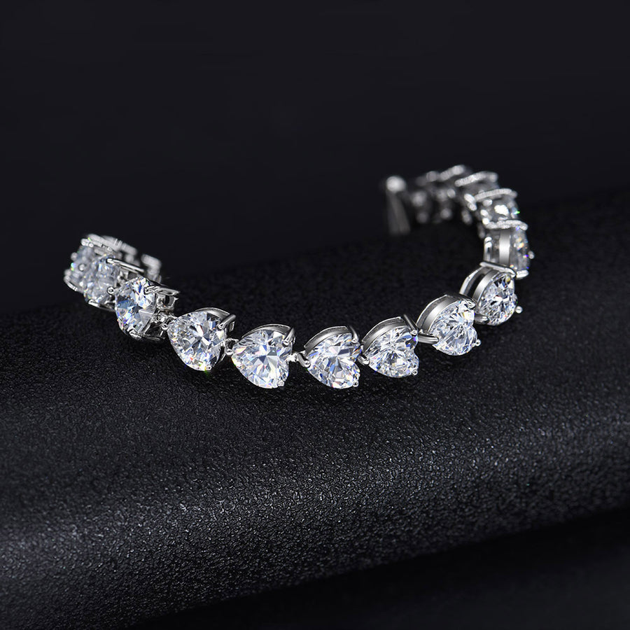 Pure Silver High Carbon Diamond Bracelet