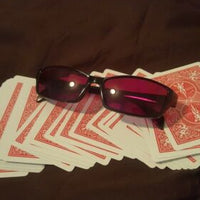 Playing Cards and Infrared Black Plastic Sunglasses