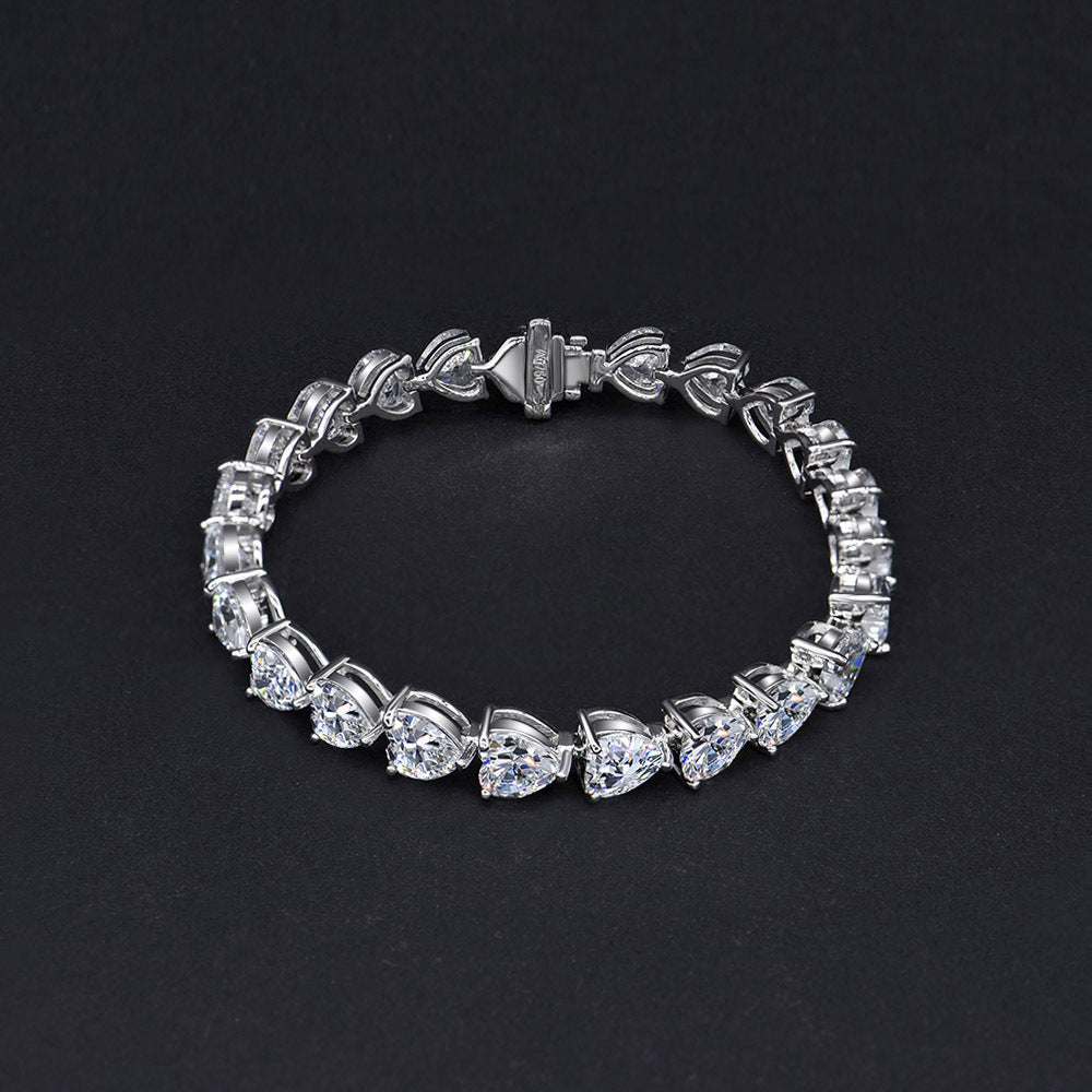 Pure Silver High Carbon Diamond Bracelet