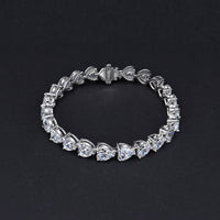 Pure Silver High Carbon Diamond Bracelet