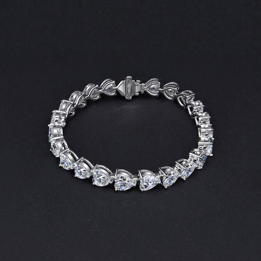 Pure Silver High Carbon Diamond Bracelet