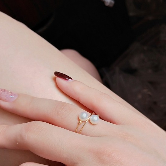 Elastic pearl ring