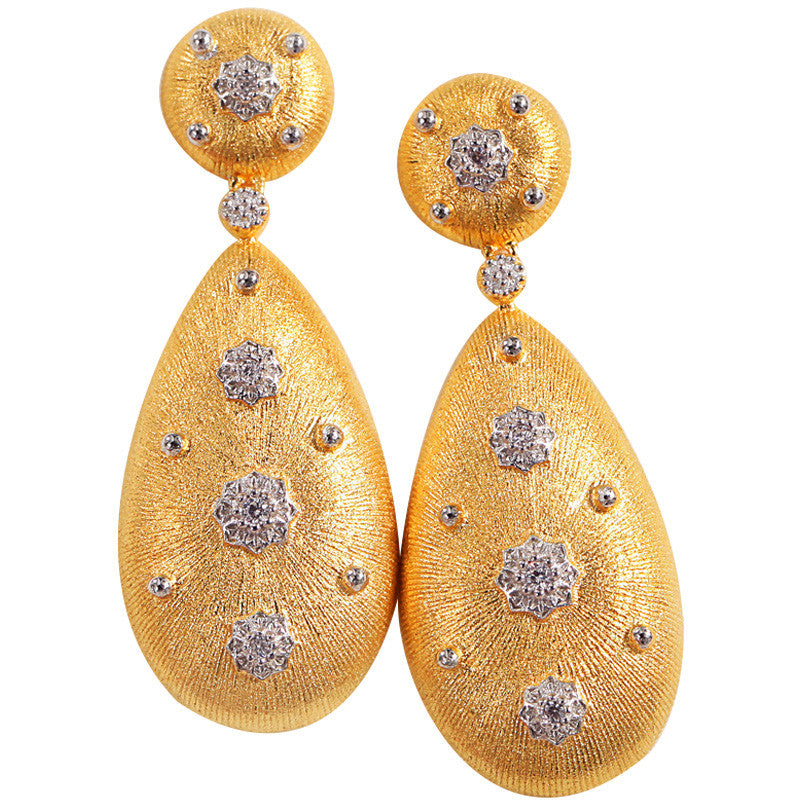 S925 Silver Gold Plated Brushed Earrings Women