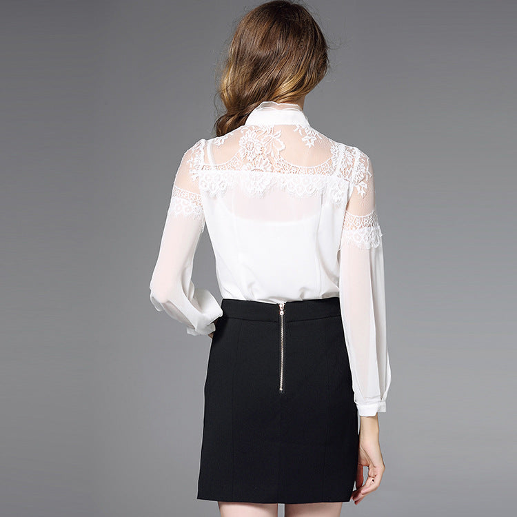 European And American Temperament Palace Style Shirt