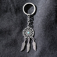 Bohemian Alloy Dream Catcher Tassel Pendant Keychain