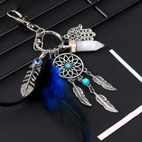 Bohemian Alloy Dream Catcher Tassel Pendant Keychain