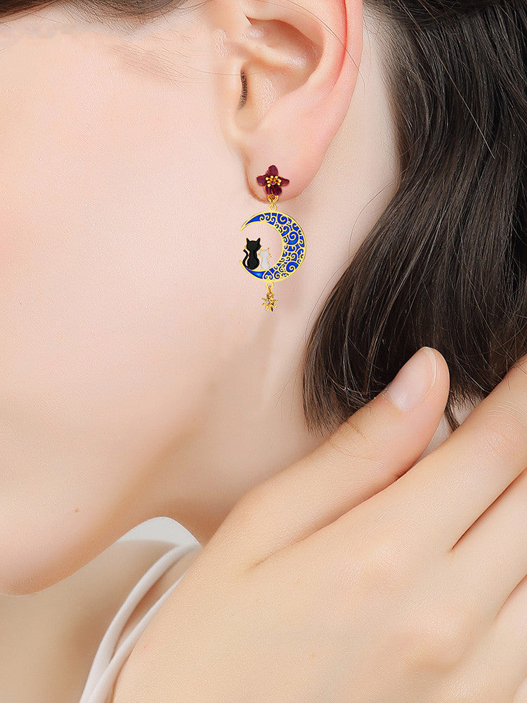 New Trendy Cute Cat Female Earrings