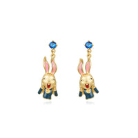 Famous Painting Cover Face Screaming Rabbit Earrings