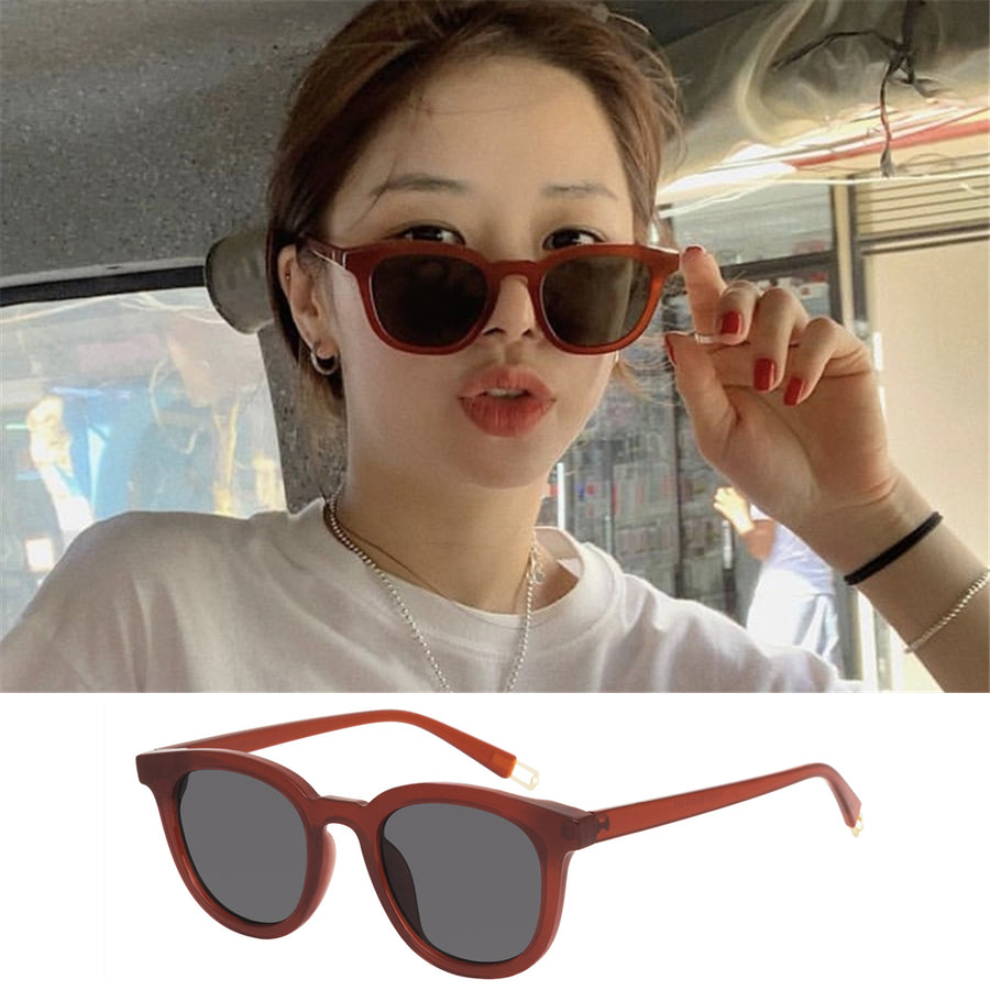 Korean Street Fashion Sunglasses Round Face