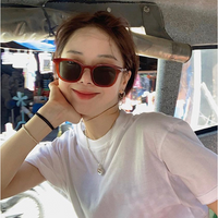 Korean Street Fashion Sunglasses Round Face