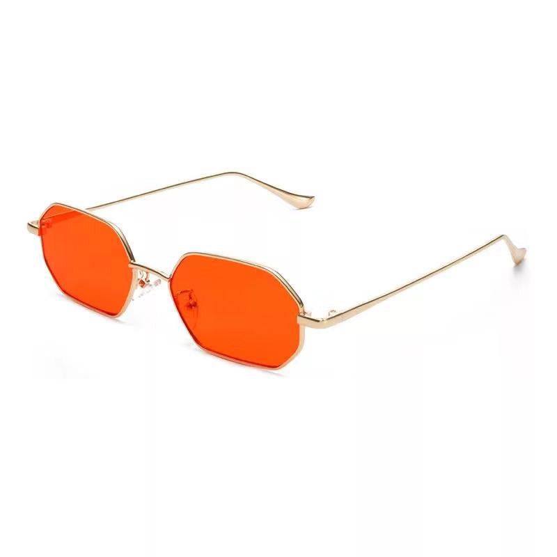 Women's polygon transparent sunglasses