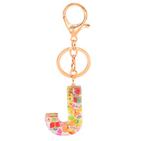 Resin 26 English letters keychain