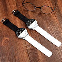 Large Dial Text Control Couple Watches