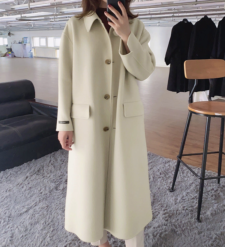 Reversible handmade wool coat