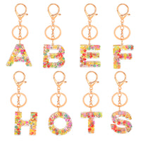 Resin 26 English letters keychain