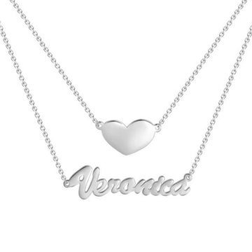 Sterling Silver Personalized Custom Jewelry Heart-shaped