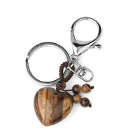 Love Natural Stone Crystal Keychain