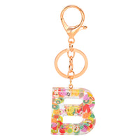 Resin 26 English letters keychain