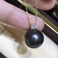 Round 14mm flawless pearl pendant