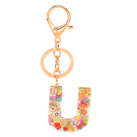 Resin 26 English letters keychain