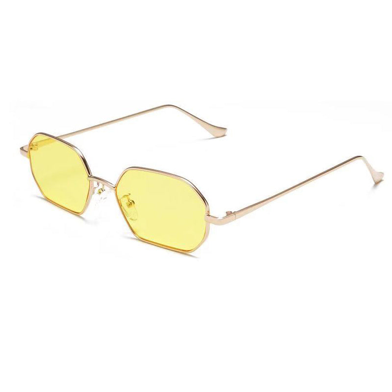 Women's polygon transparent sunglasses