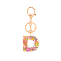 Resin 26 English letters keychain