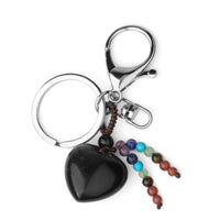 Love Natural Stone Crystal Keychain