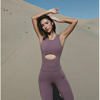 Nude High-End Fashion Yoga Suit