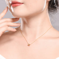 18K Rose Gold Gold Pendant Temperament Necklace