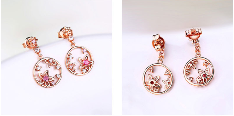 Butterfly colored gold earrings jewelry