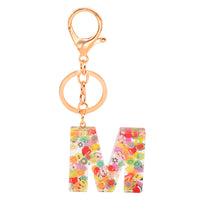 Resin 26 English letters keychain