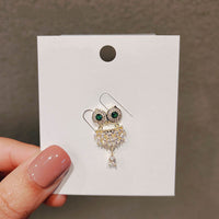 Owl Imitation Crystal Brooch Personalized Cardigan Pin