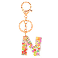 Resin 26 English letters keychain