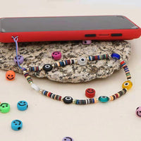 Bohemian Soft Pottery Rainbow Mobile Phone Lanyard