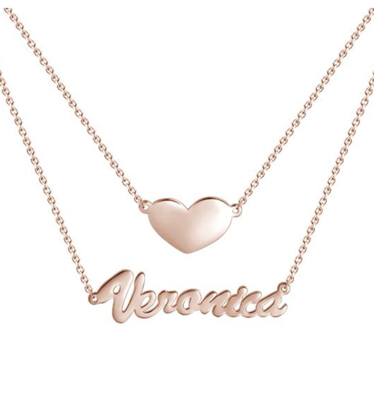 Sterling Silver Personalized Custom Jewelry Heart-shaped